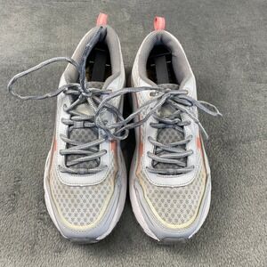 Ryka Walking Sneakers Women 7M Inspire Grey Coral Leather Mesh Memory Foam Shoes